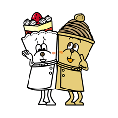 White and Marron of cake 1