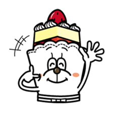 White and Marron of cake 1 sticker #1356682