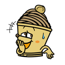 White and Marron of cake 1 sticker #1356688