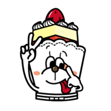 White and Marron of cake 1 sticker #1356693