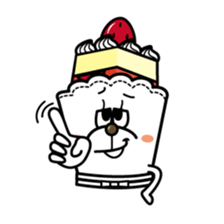 White and Marron of cake 1 sticker #1356695