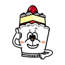 White and Marron of cake 1 sticker #1356696