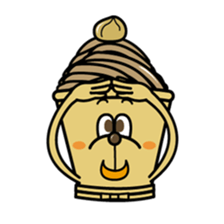 White and Marron of cake 1 sticker #1356698