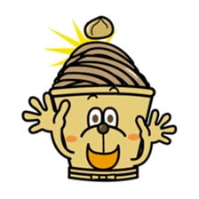 White and Marron of cake 1 sticker #1356701