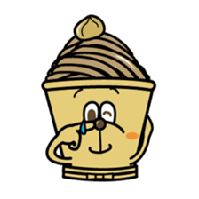 White and Marron of cake 1 sticker #1356704