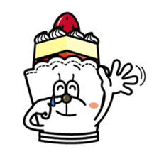 White and Marron of cake 1 sticker #1356705