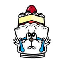 White and Marron of cake 1 sticker #1356706