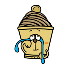 White and Marron of cake 1 sticker #1356707