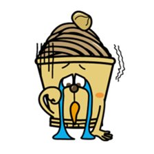 White and Marron of cake 1 sticker #1356708