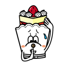 White and Marron of cake 1 sticker #1356709