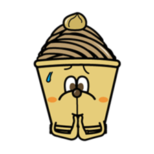 White and Marron of cake 1 sticker #1356710