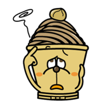 White and Marron of cake 1 sticker #1356712