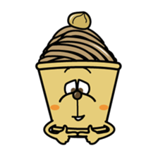 White and Marron of cake 1 sticker #1356715