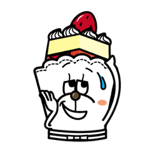 White and Marron of cake 1 sticker #1356717