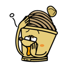 White and Marron of cake 1 sticker #1356718