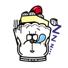 White and Marron of cake 1 sticker #1356719