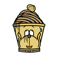 White and Marron of cake 1 sticker #1356720