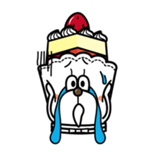 White and Marron of cake 1 sticker #1356721