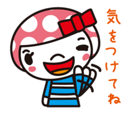 Girl of the waterdrop head sticker #1357002