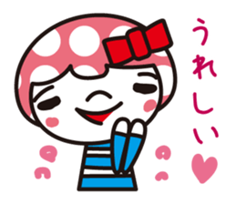 Girl of the waterdrop head sticker #1357003