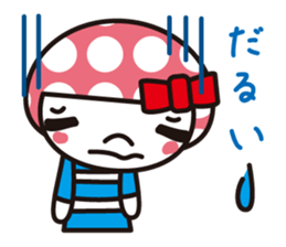 Girl of the waterdrop head sticker #1357004