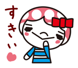 Girl of the waterdrop head sticker #1357008