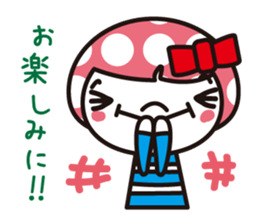 Girl of the waterdrop head sticker #1357010