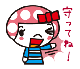 Girl of the waterdrop head sticker #1357011