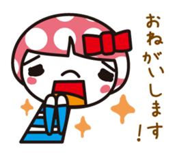 Girl of the waterdrop head sticker #1357012