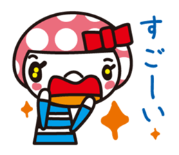 Girl of the waterdrop head sticker #1357013