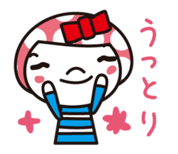 Girl of the waterdrop head sticker #1357015