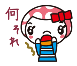 Girl of the waterdrop head sticker #1357016