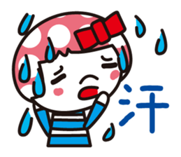 Girl of the waterdrop head sticker #1357018