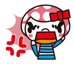 Girl of the waterdrop head sticker #1357019