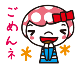 Girl of the waterdrop head sticker #1357021