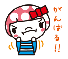 Girl of the waterdrop head sticker #1357022