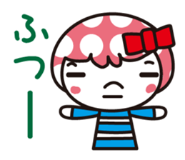 Girl of the waterdrop head sticker #1357025