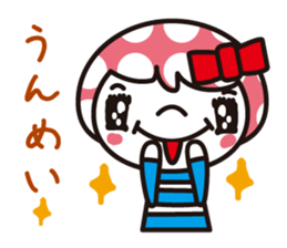 Girl of the waterdrop head sticker #1357028