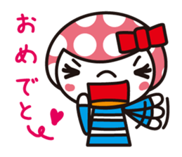 Girl of the waterdrop head sticker #1357030