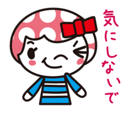 Girl of the waterdrop head sticker #1357033