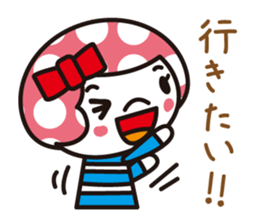 Girl of the waterdrop head sticker #1357035