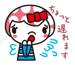 Girl of the waterdrop head sticker #1357036