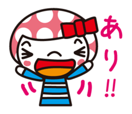 Girl of the waterdrop head sticker #1357037