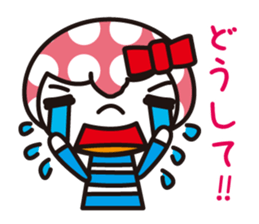 Girl of the waterdrop head sticker #1357040