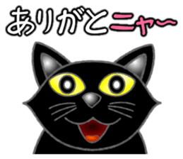 Black cat ROKU sticker #1357562