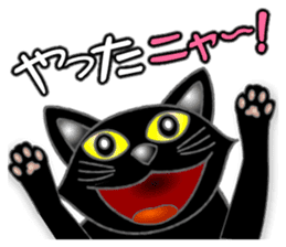 Black cat ROKU sticker #1357586