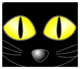 Black cat ROKU sticker #1357596