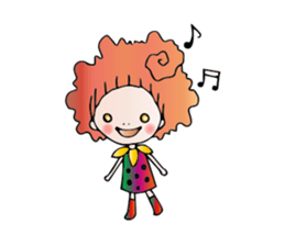 Girl stylish softly sticker #1357890