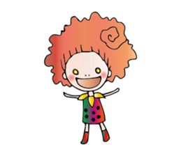 Girl stylish softly sticker #1357891