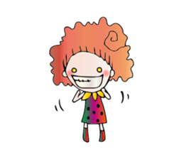 Girl stylish softly sticker #1357892